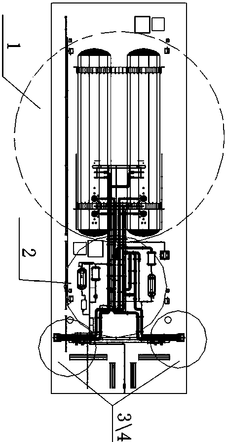 Gas system of water-oil-gas multifunctional refueling wharf boat