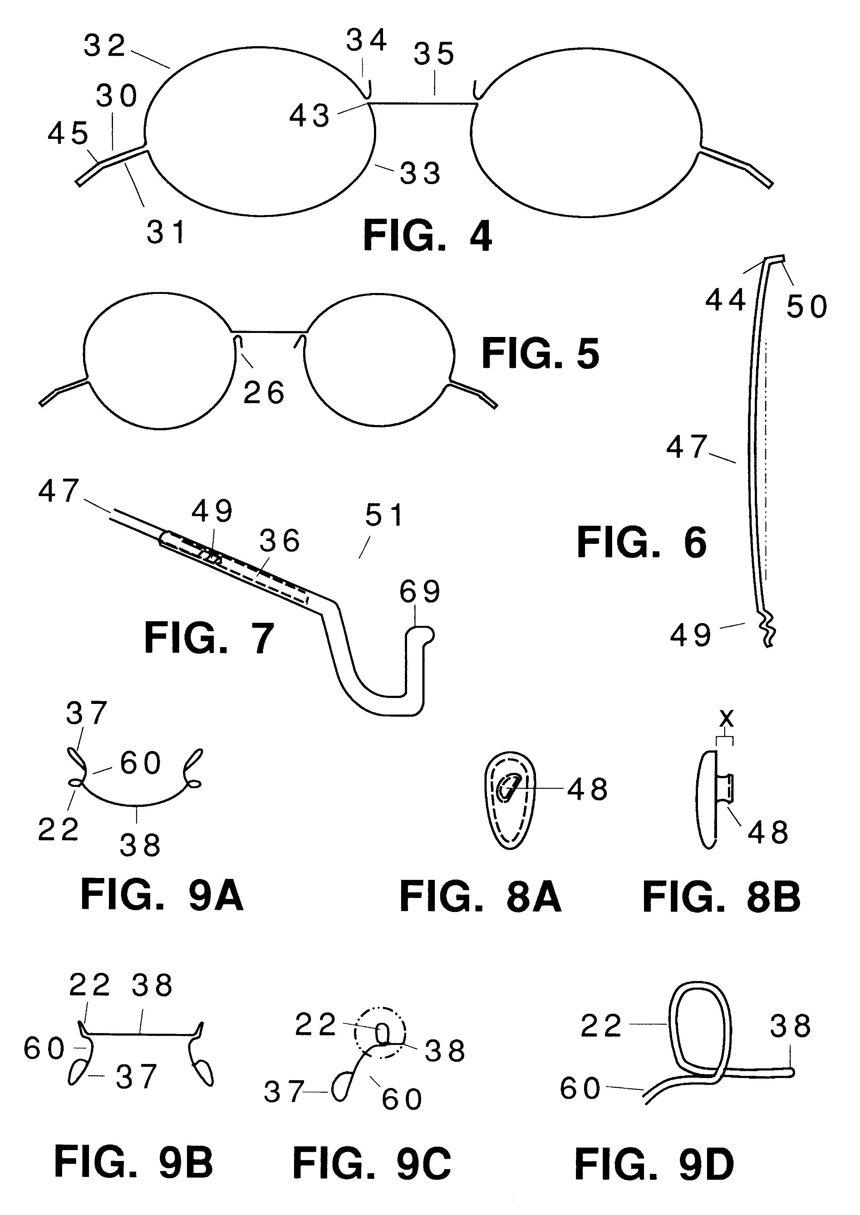 Wire-frame eyewear assembly with transversely-lithe sidepiece element