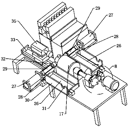 Automatic tool device for cross shaft bearing