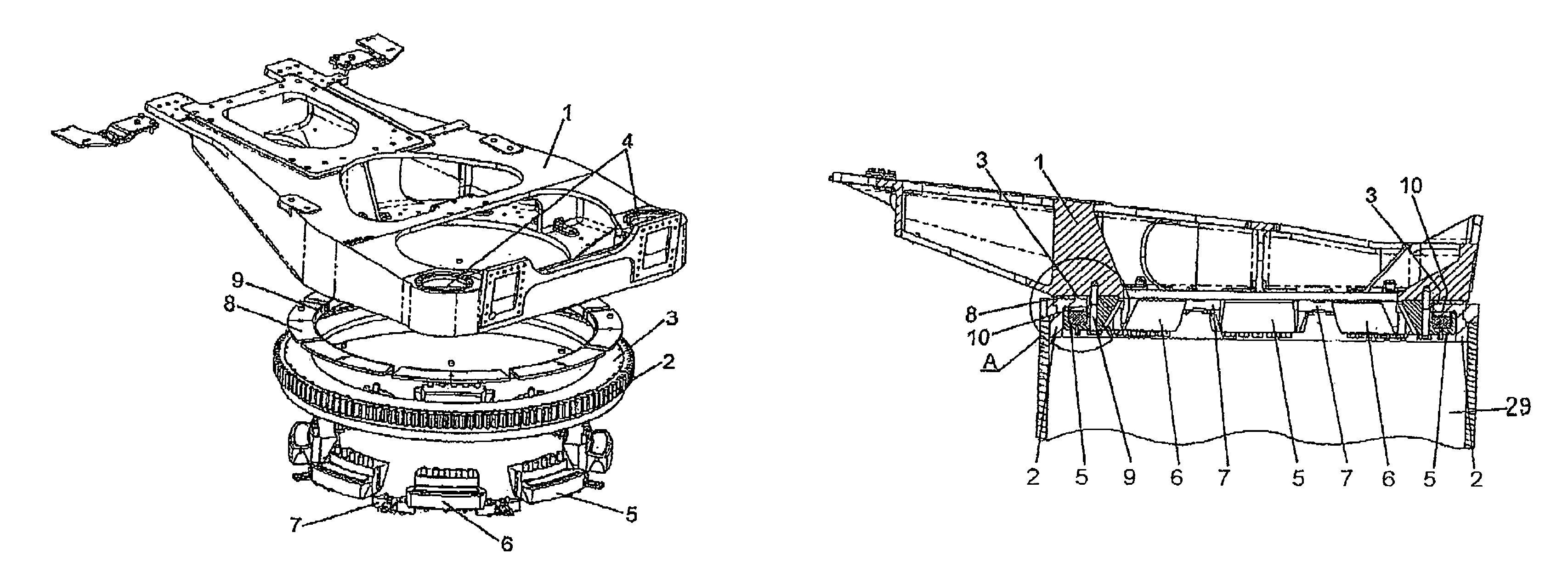 Wind turbine yawing system, wind turbine and yawing process