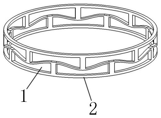 Three-dimensional negative stiffness elastic frame