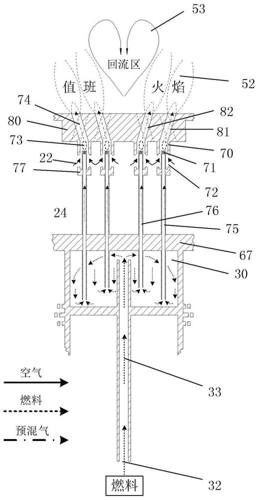 Micro-premixing on-duty nozzle assembly and micro-premixing combustion chamber of gas turbine