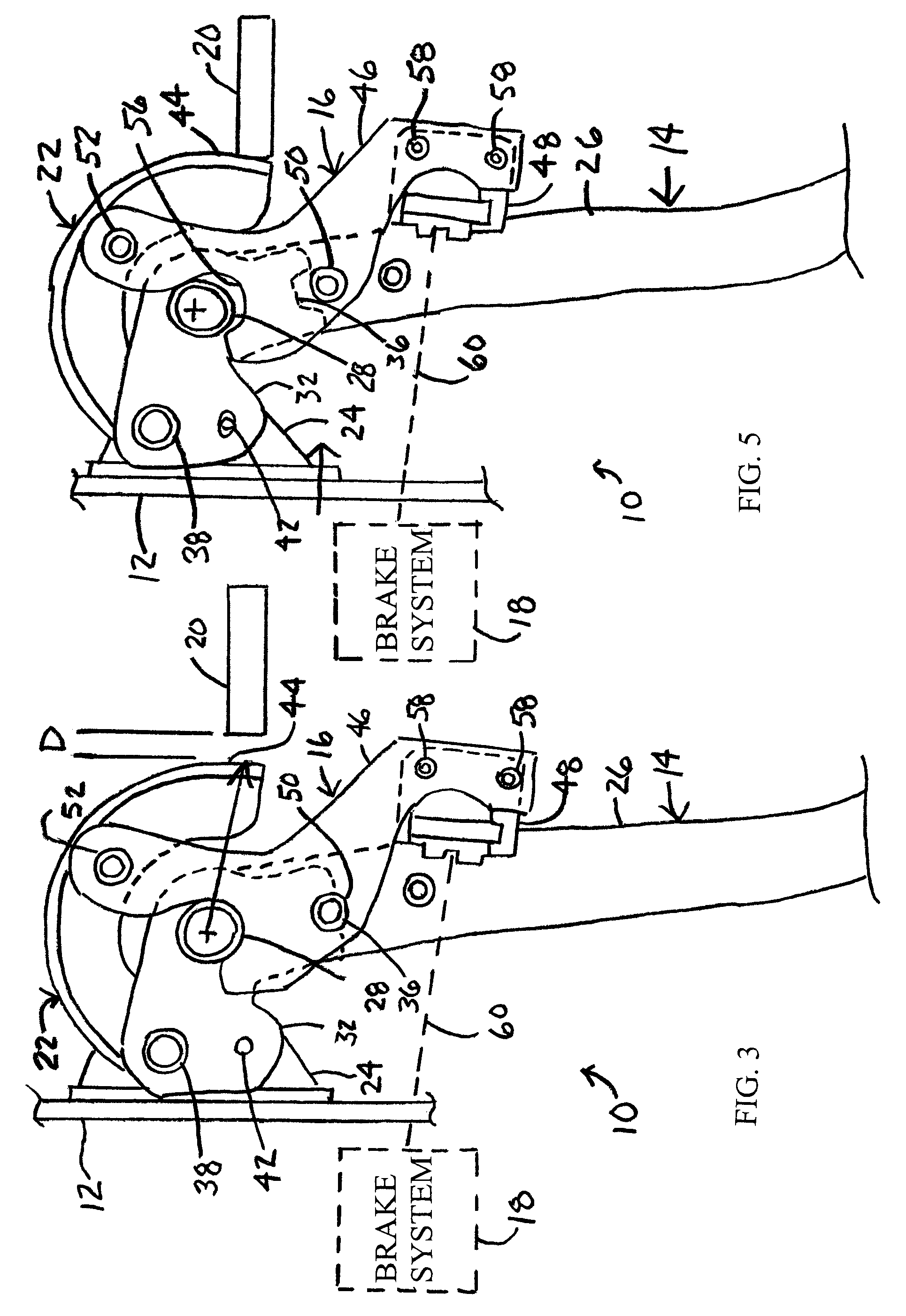 Break-away pedal assembly