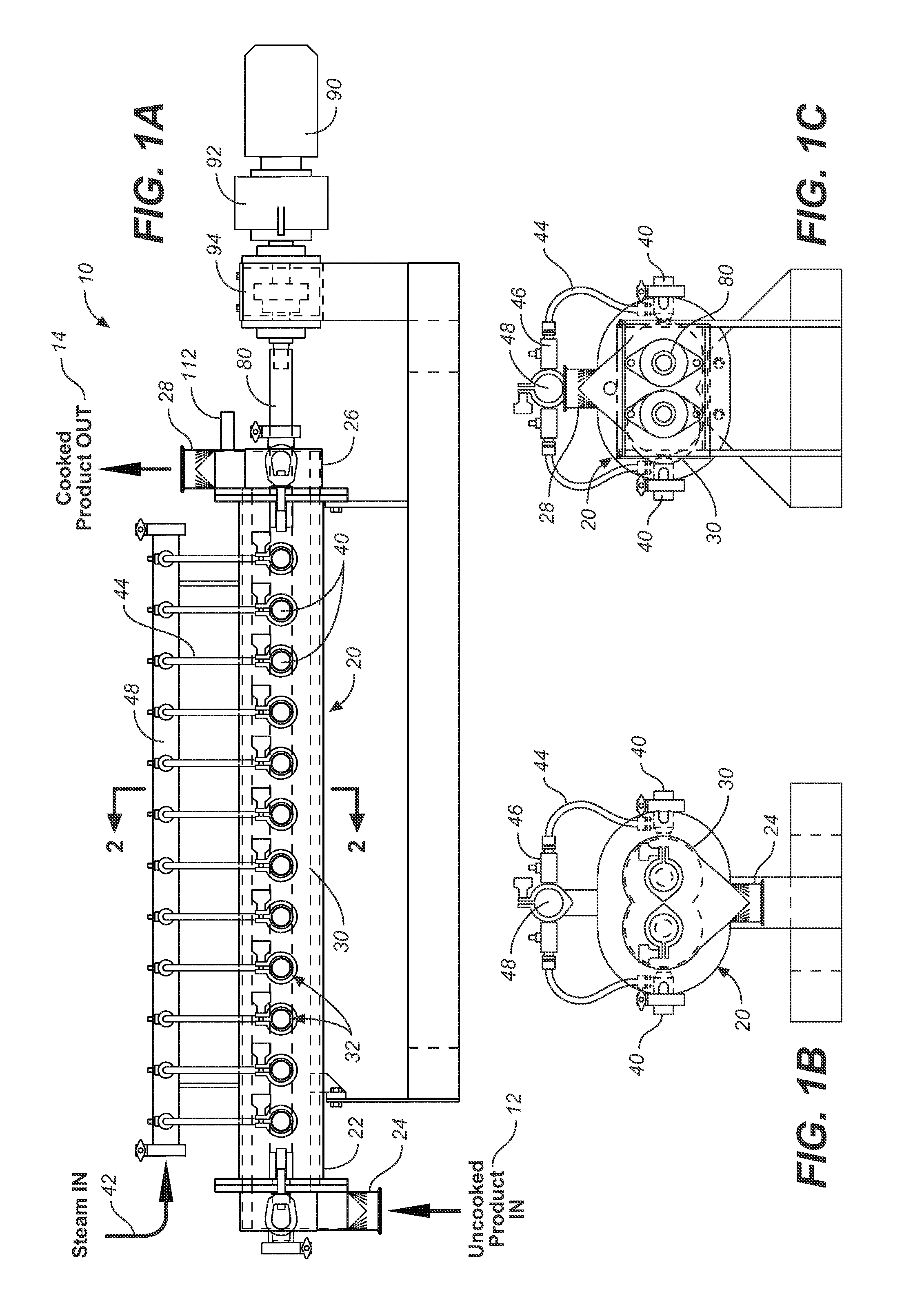 Continuous Intermeshing Agitator Food Cooker