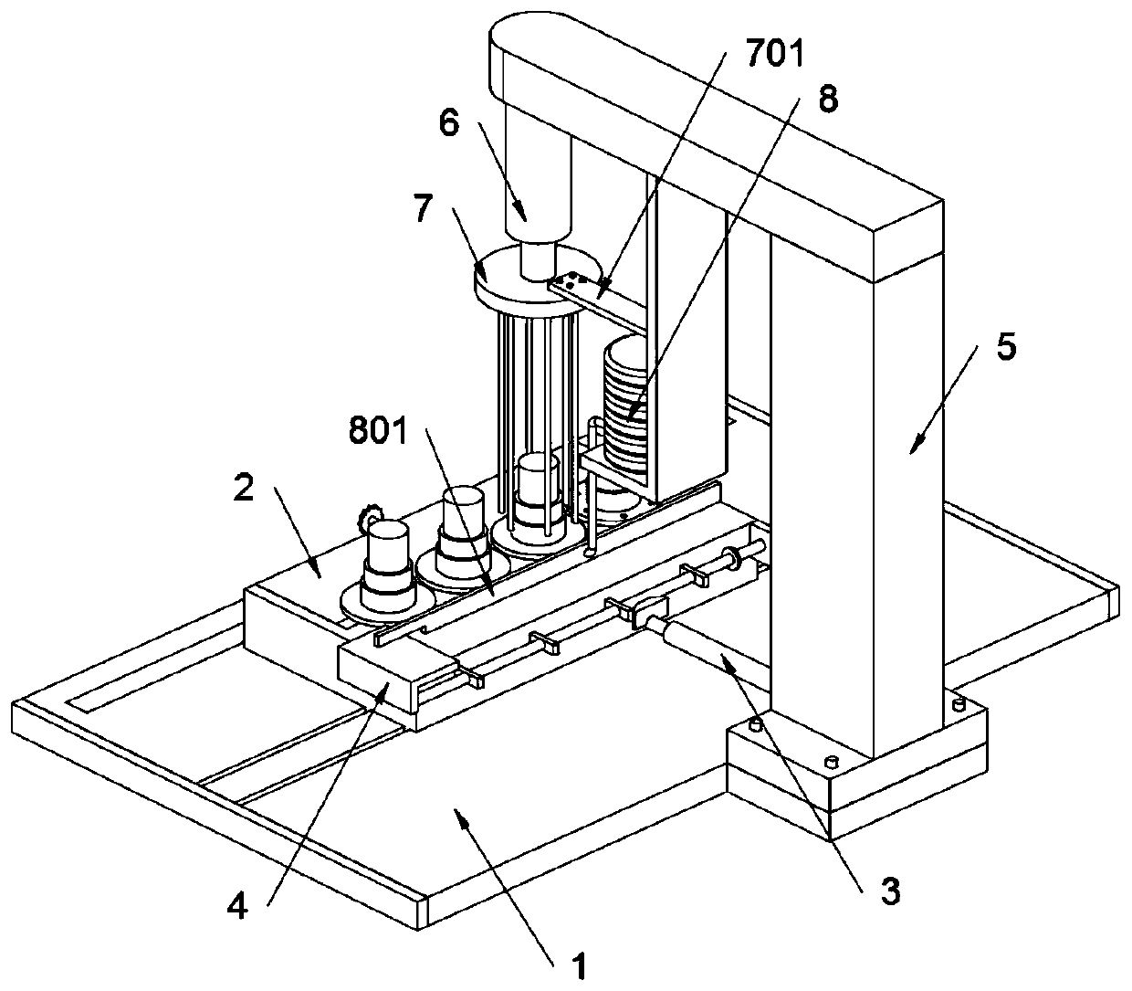 Contraposition type processing device for punching surface of automobile half shaft sleeve