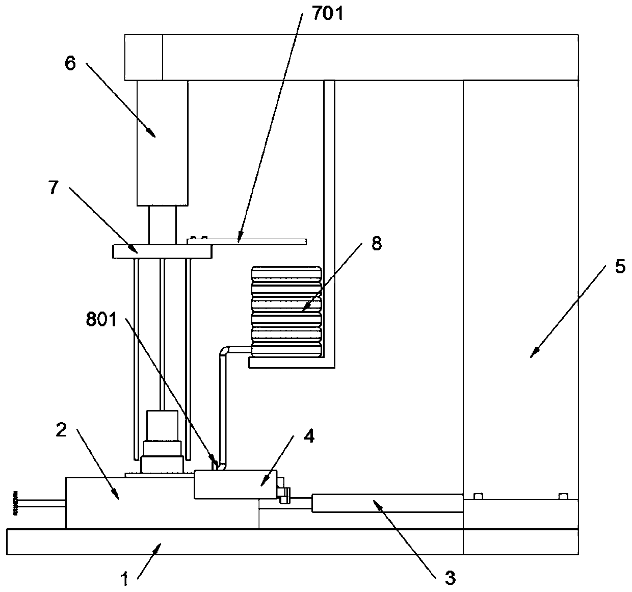 Contraposition type processing device for punching surface of automobile half shaft sleeve
