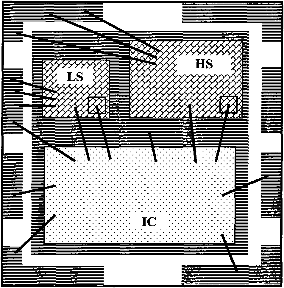 Integrally-packaged power semiconductor device
