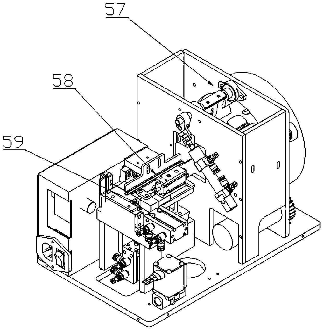 Device for automatically loading sawtooth gasket and automatically locking nut for electric heater