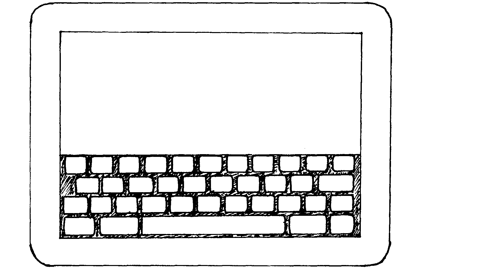 Solid input device for virtual keyboard