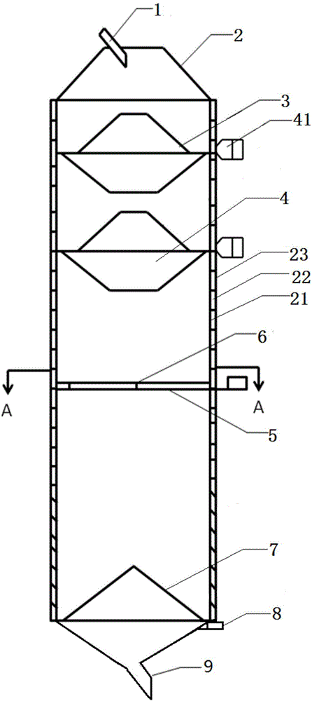 A kind of municipal sludge vertical drying and incineration equipment