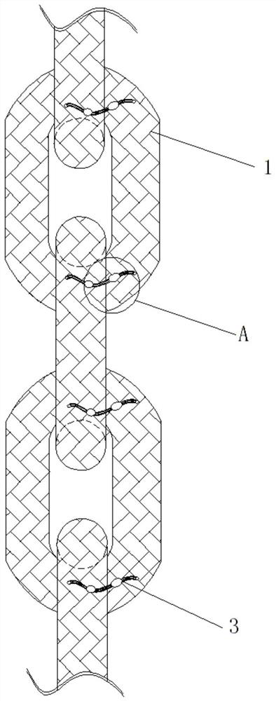 A kind of manned high-speed lift elevator carbon fiber reinforced cold-resistant and flame-retardant balance compensation chain