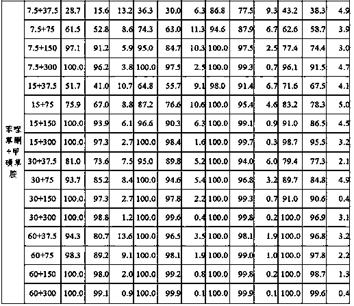 Herbicide composition with topramezone and sulfentrazone applicable to corn fields