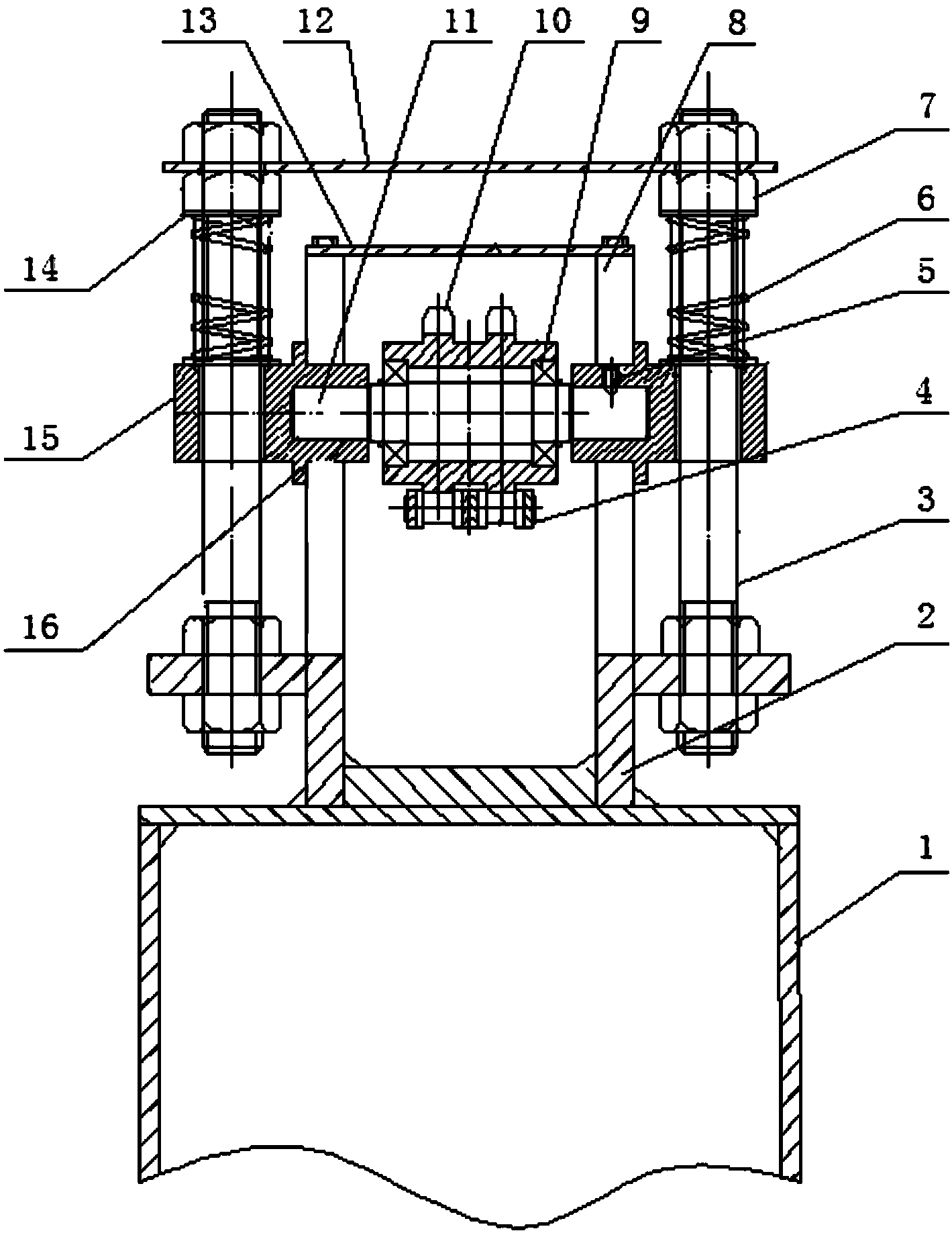 Chain tensioning gear and method for slag removing machine