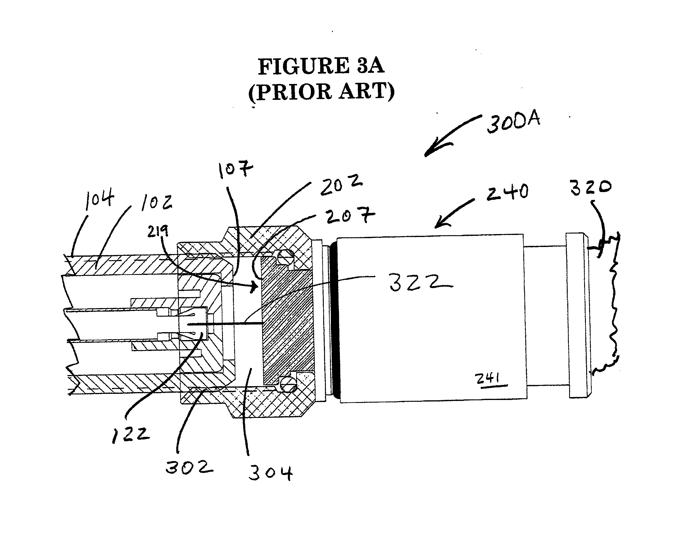 Moving part coaxial cable connector