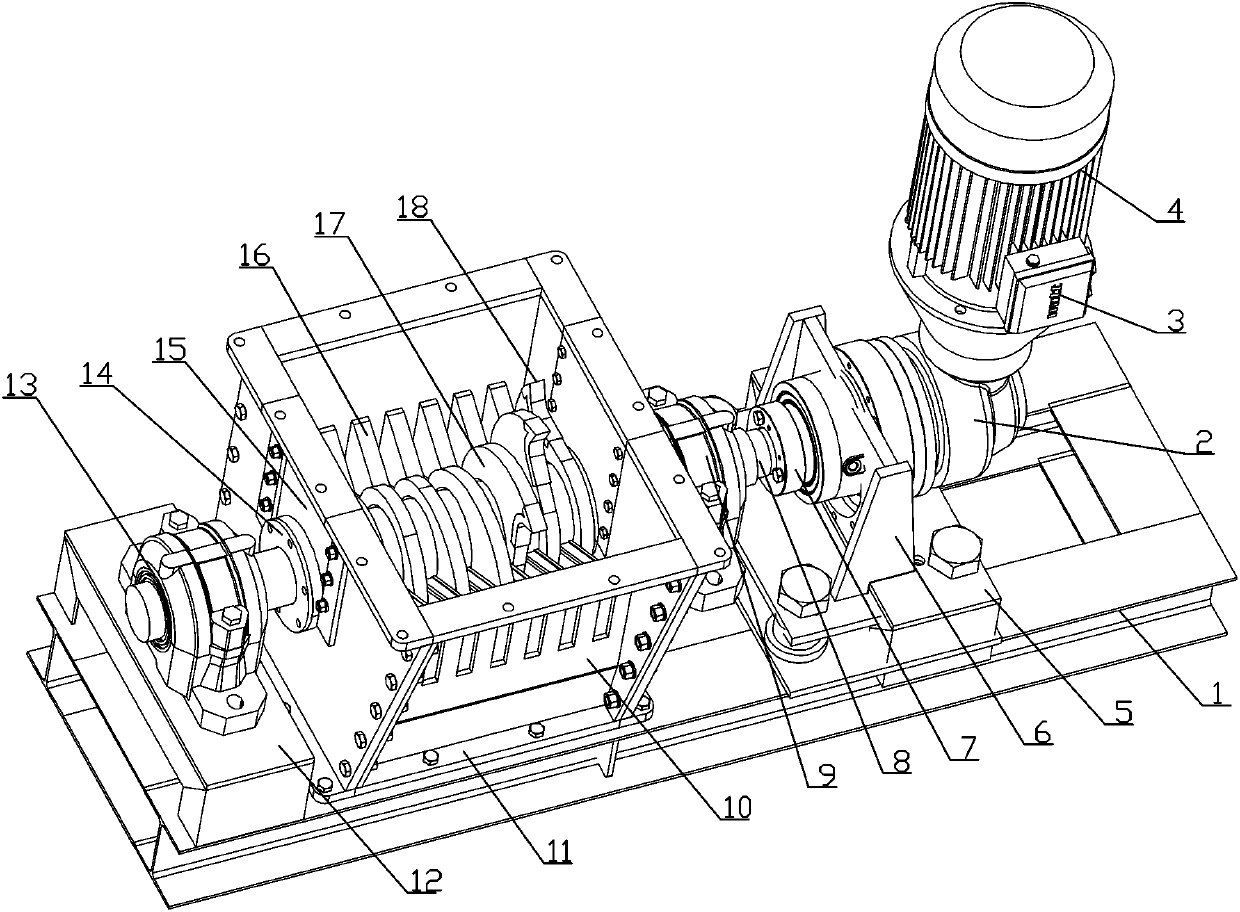 Vertical crushing machine for biomass fuel processing