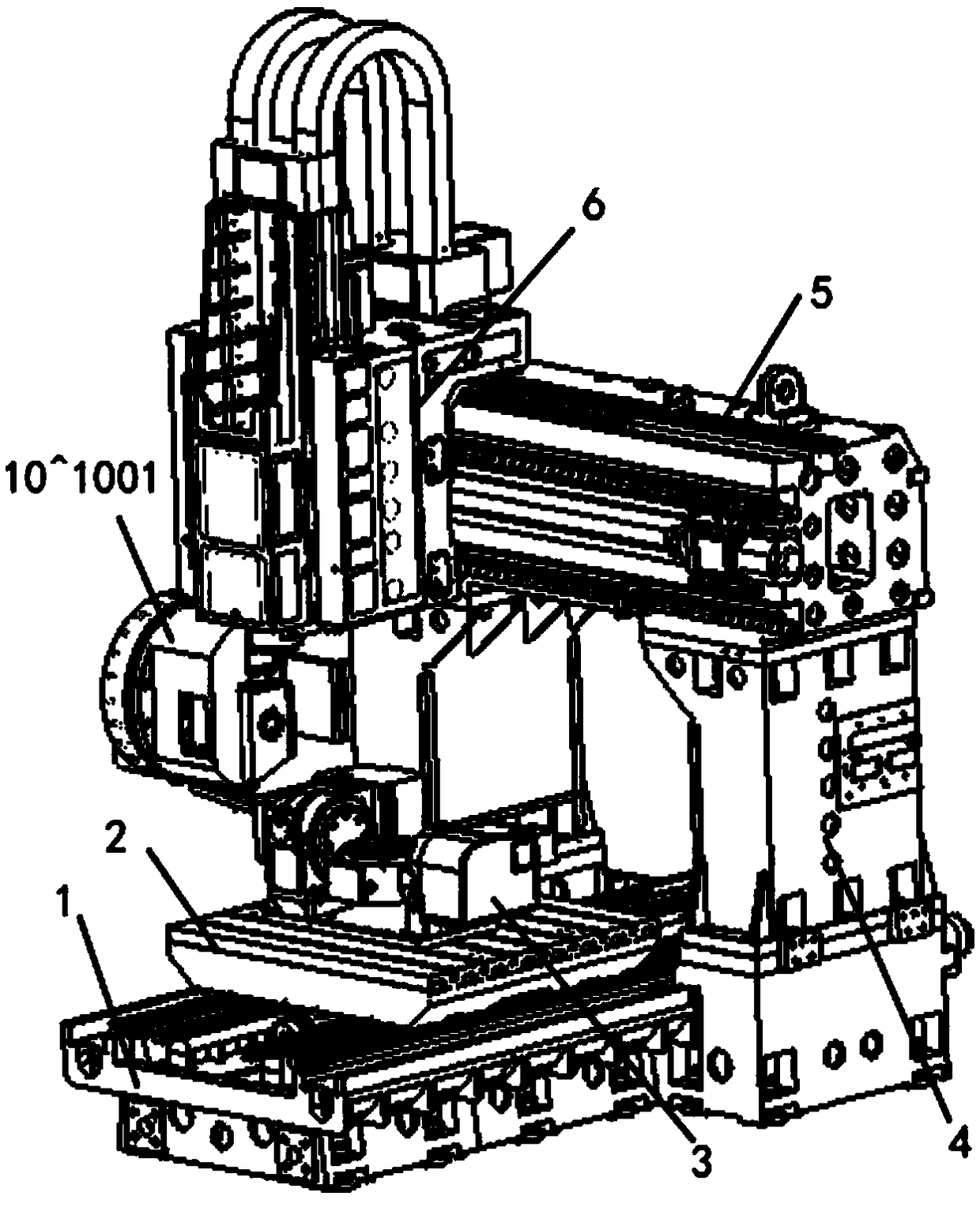 Corresponding tool changing type composite multi-axis numerical control machining center