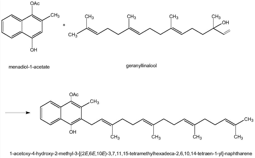 Synthetic method of menatetrenone