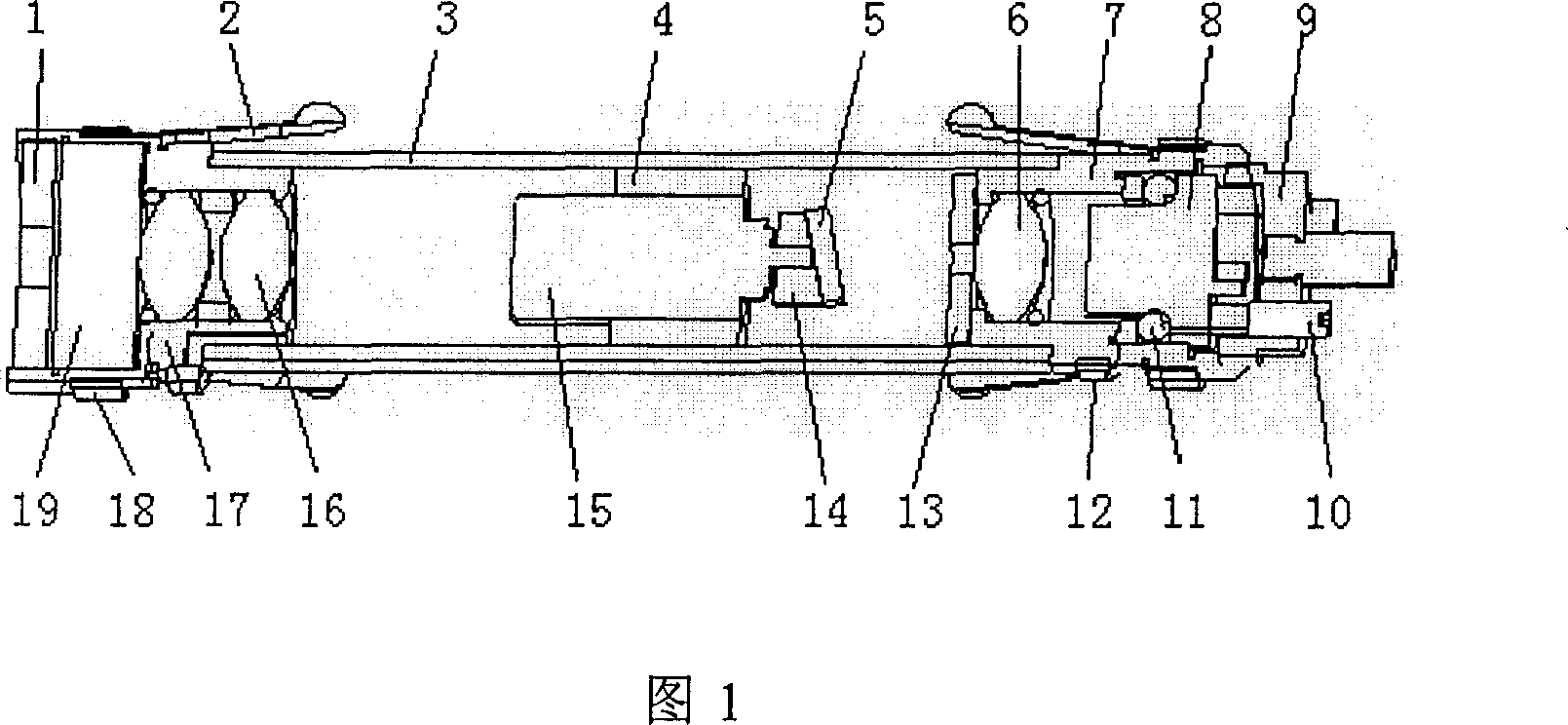 Measuring instrument for space curve type long distance fine pipe internal surface shape and its detecting method