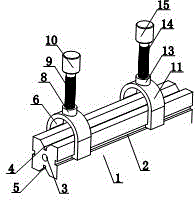 A sliding adjustment device for a metal filter