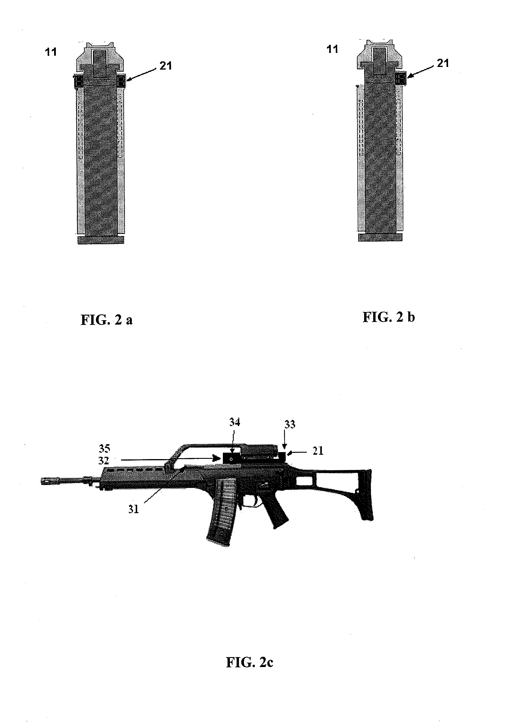Device for controlling ammunition consumption in real time
