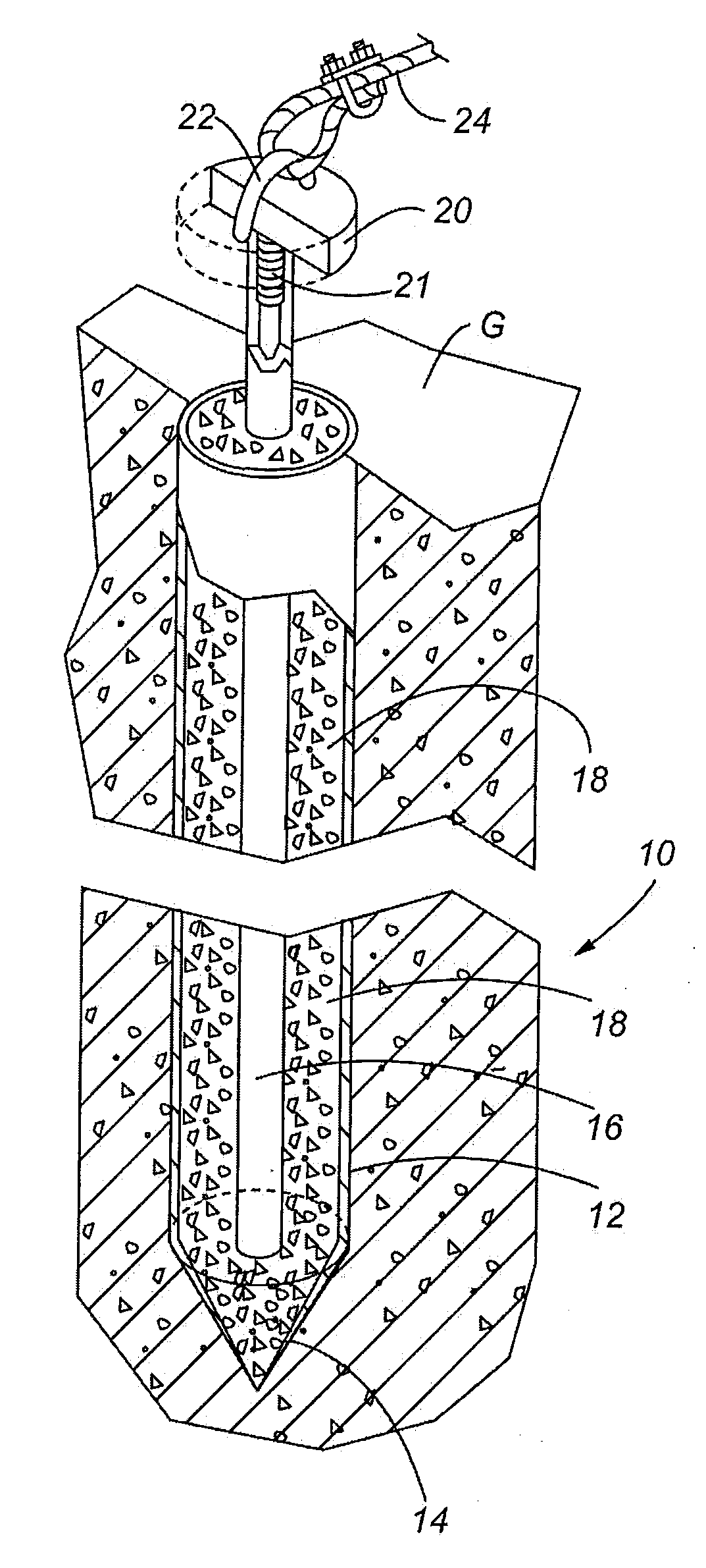 Self-centralizing soil nail and method of creating subsurface support