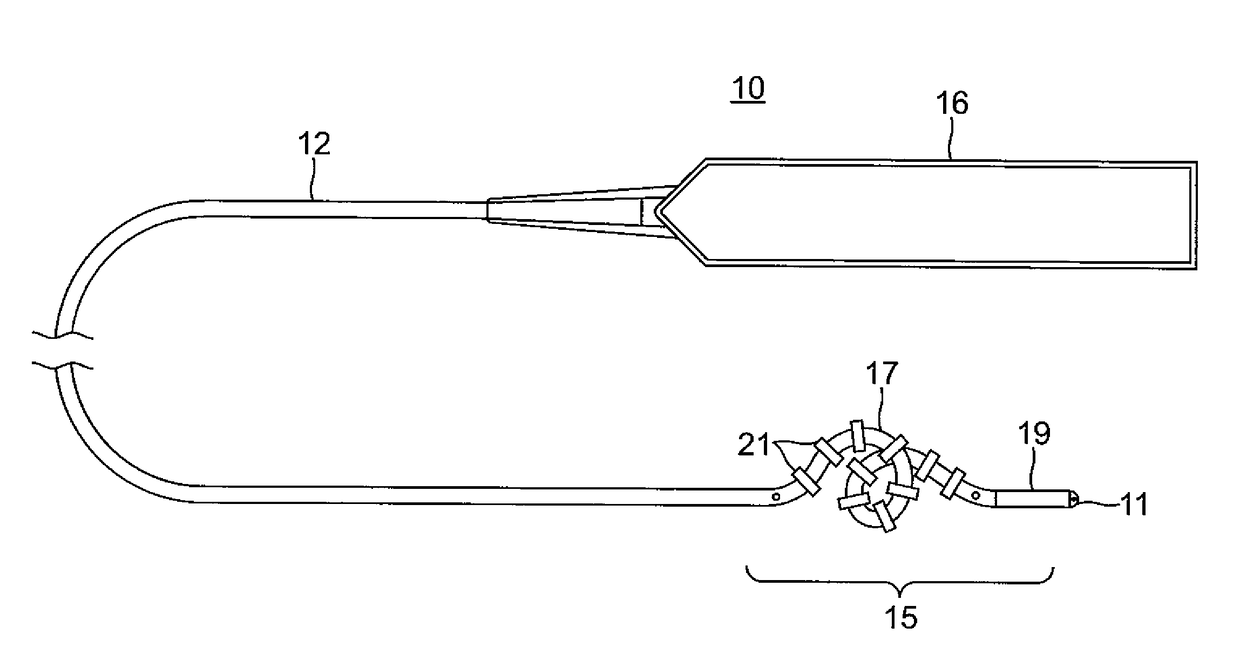 Catheter adapted for use with guide wire for accessing vessels