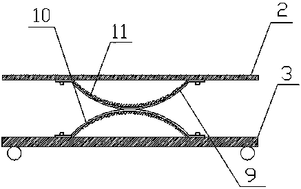 Damping structure for transport device in elevator
