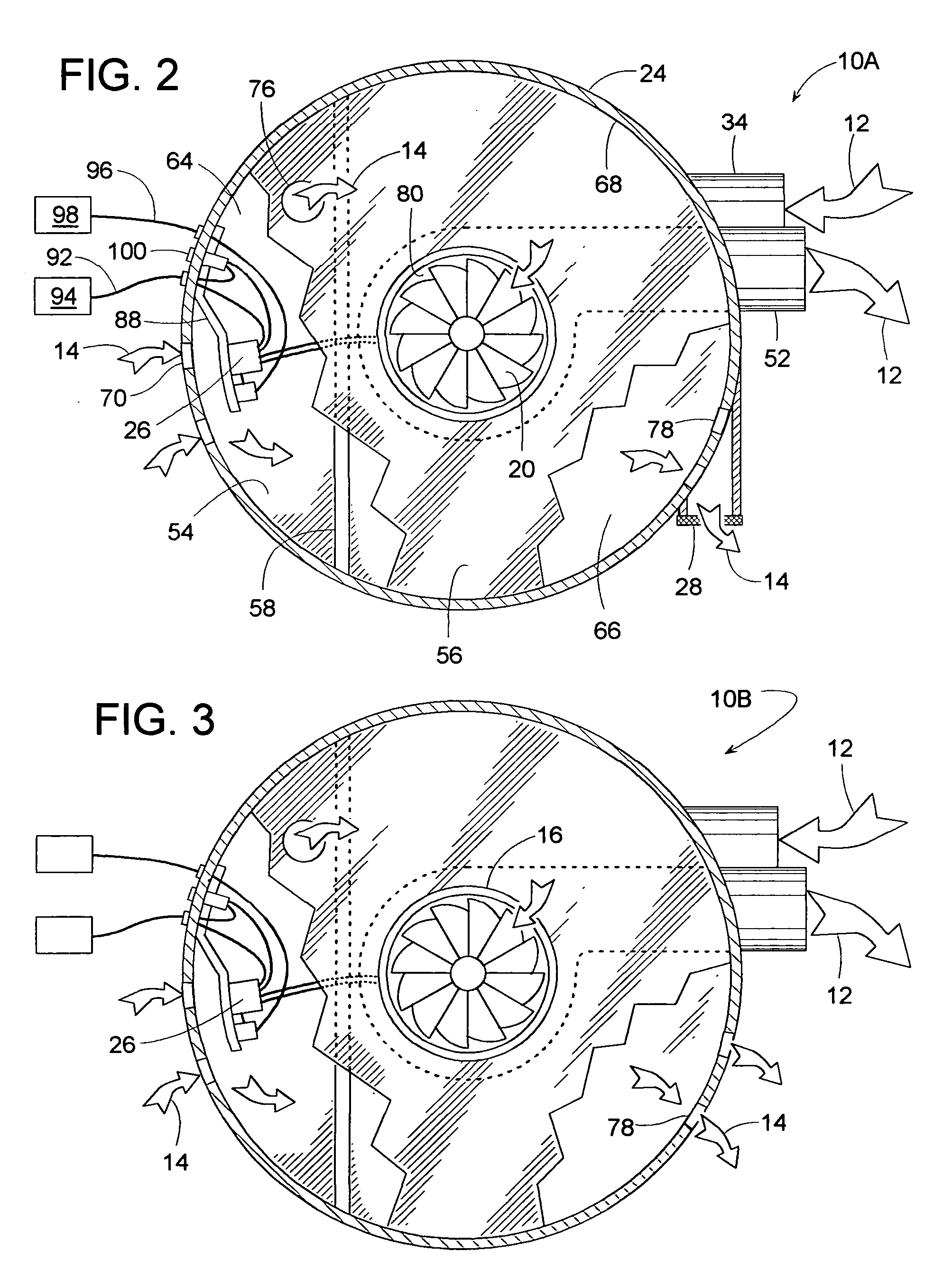 Central vacuum system with secondary airflow path