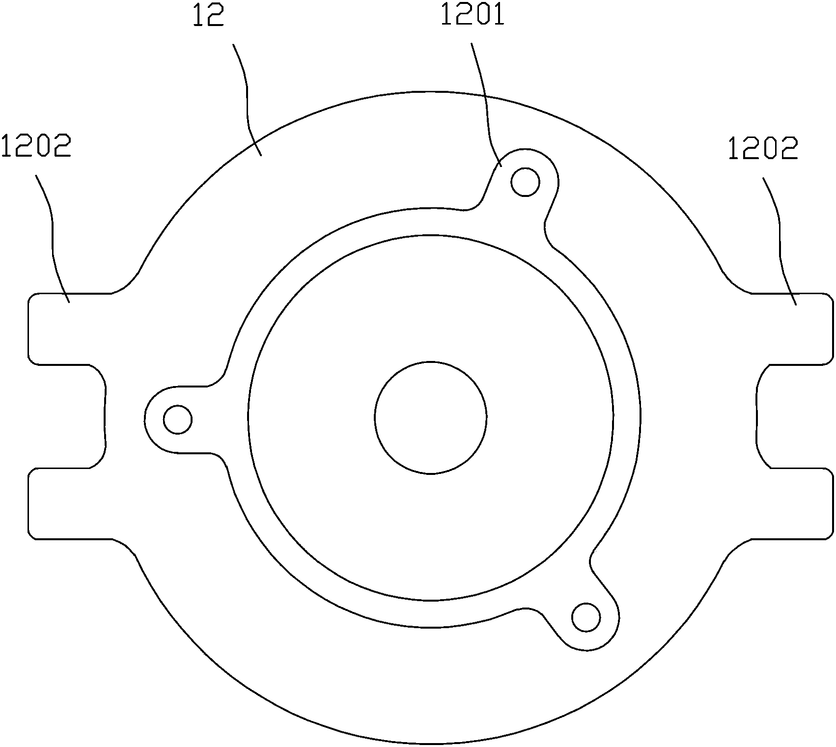 Tapping device for punching chassis