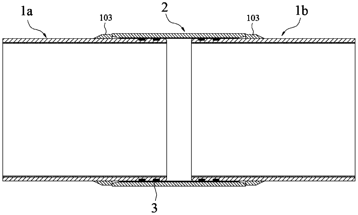 Bamboo composite pipe connecting structure and preparation method thereof