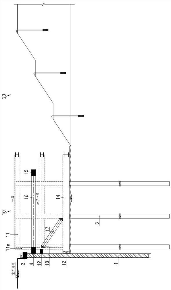 Efficient excavation construction method for deep foundation pit