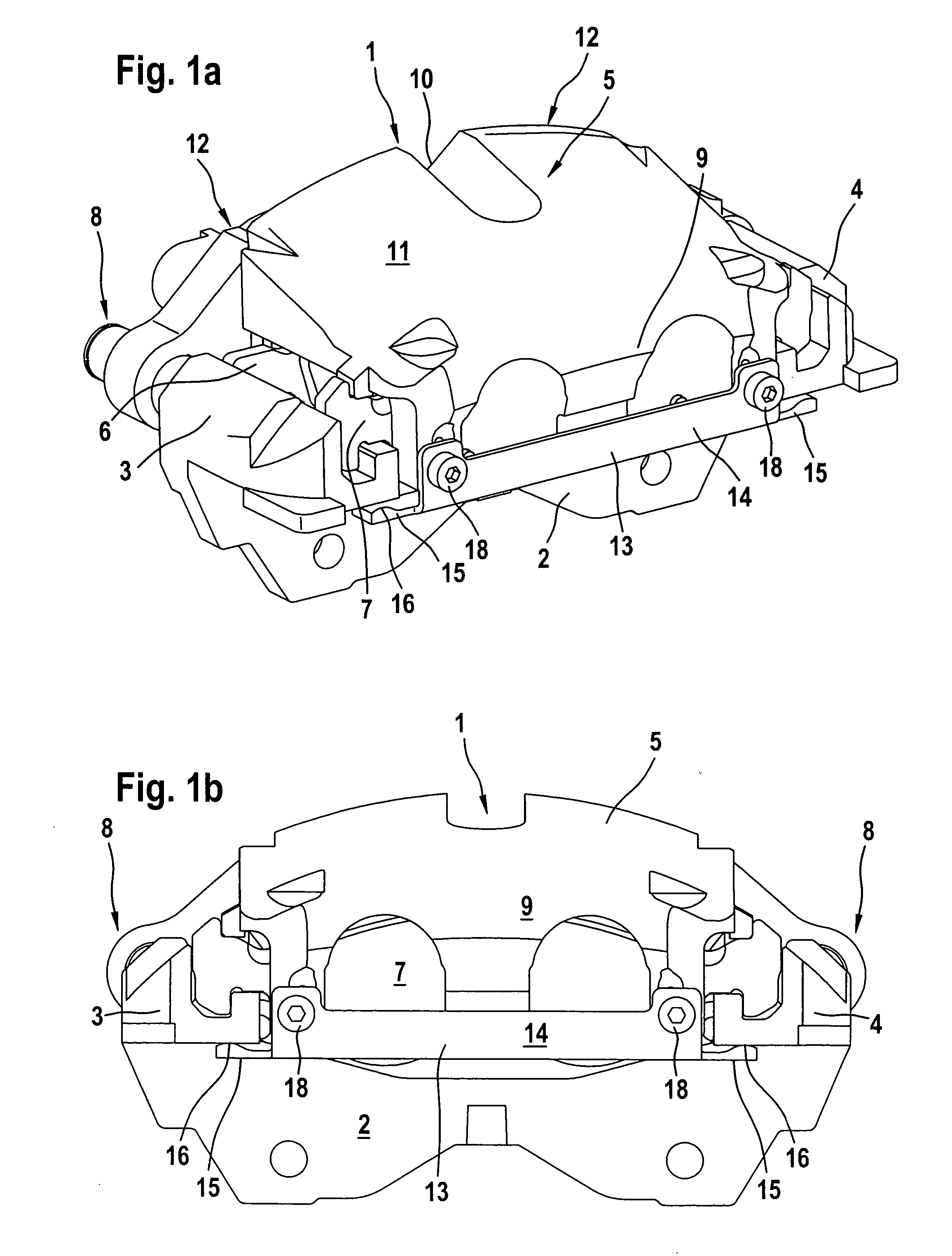 Floating-caliper disk brake