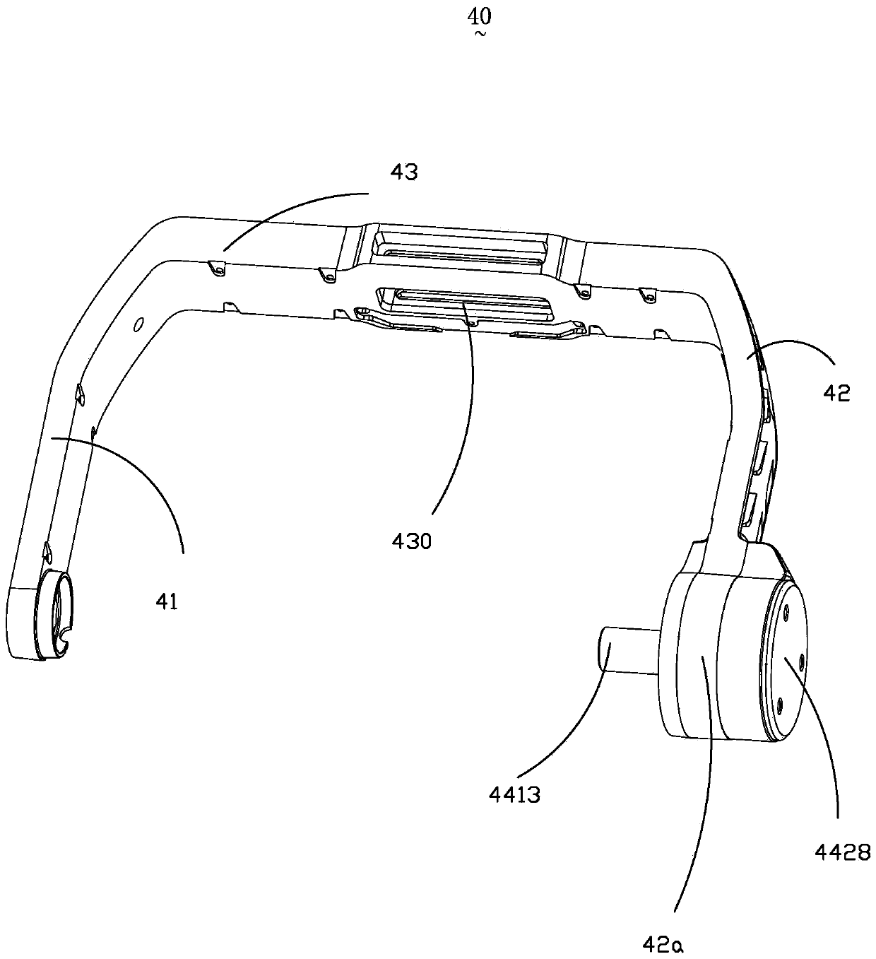 Cross rolling shaft assembly and cradle head using same