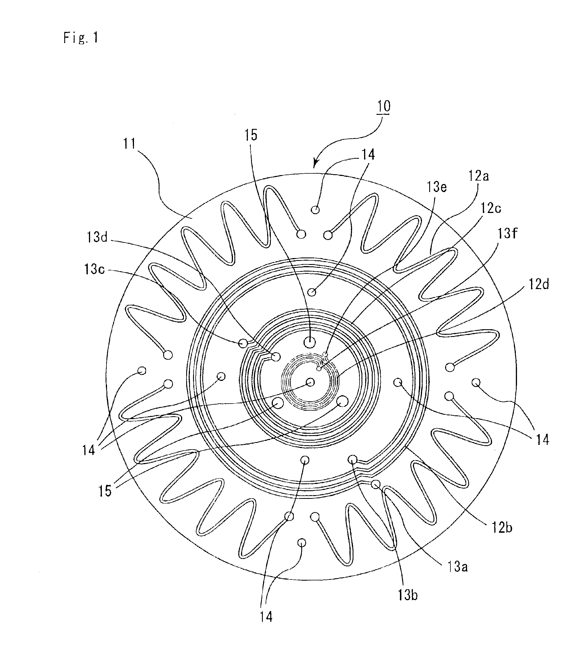 Ceramic heater for semiconductor manufacturing/testing apparatus
