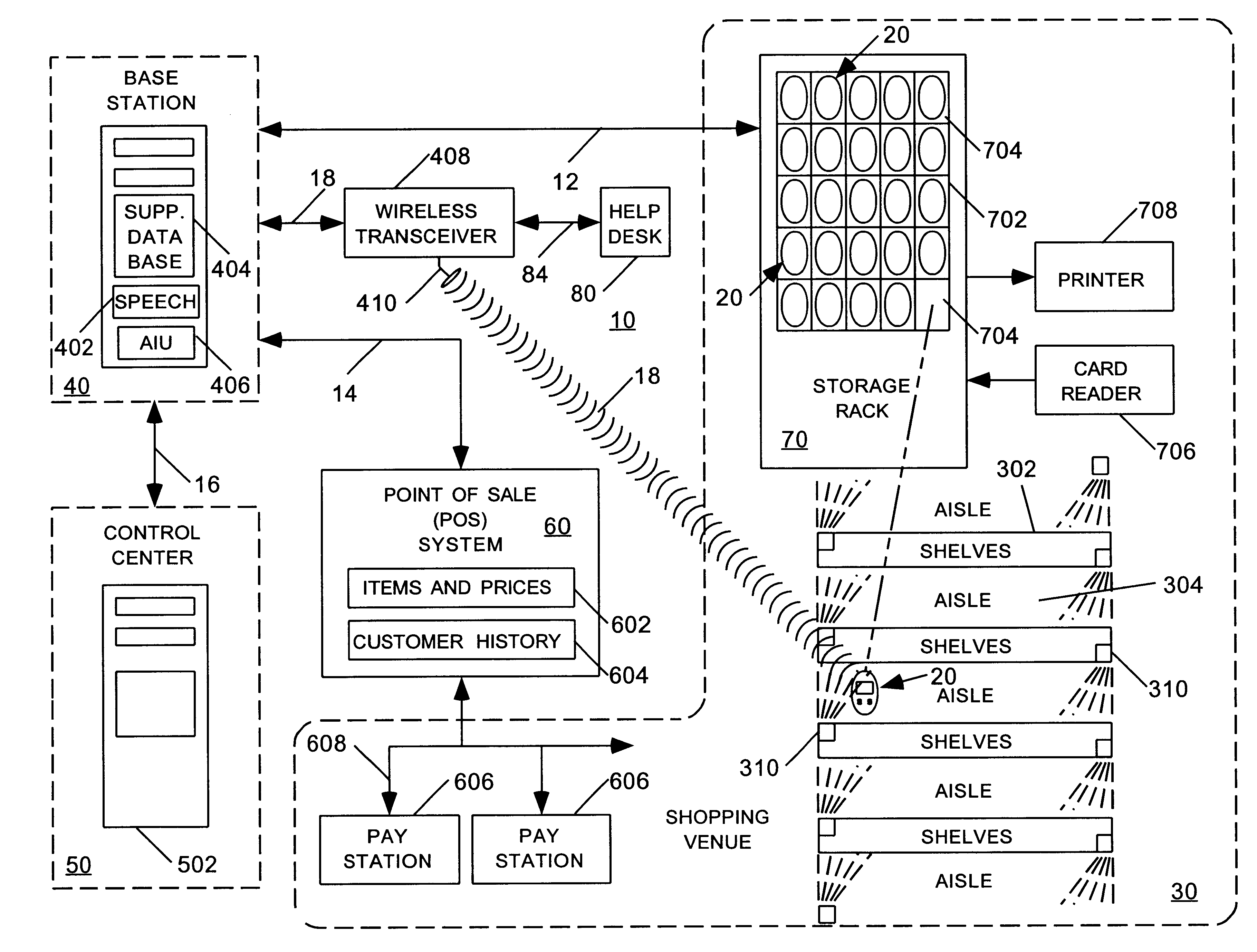 Interactive shopping system with mobile apparatus