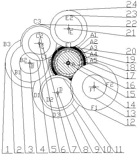 Multi-pointer controller for controlling time and direction of curve flight