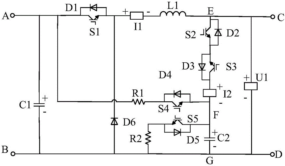 Constant-voltage and constant-current dual-mode BUCK type direct-current power circuit on basis of compensation topology