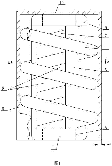 A cylindrical spiral structure steel bar connector and its construction method