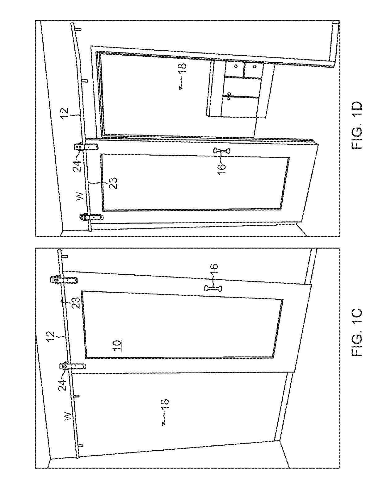 Folding barn style door and hardware