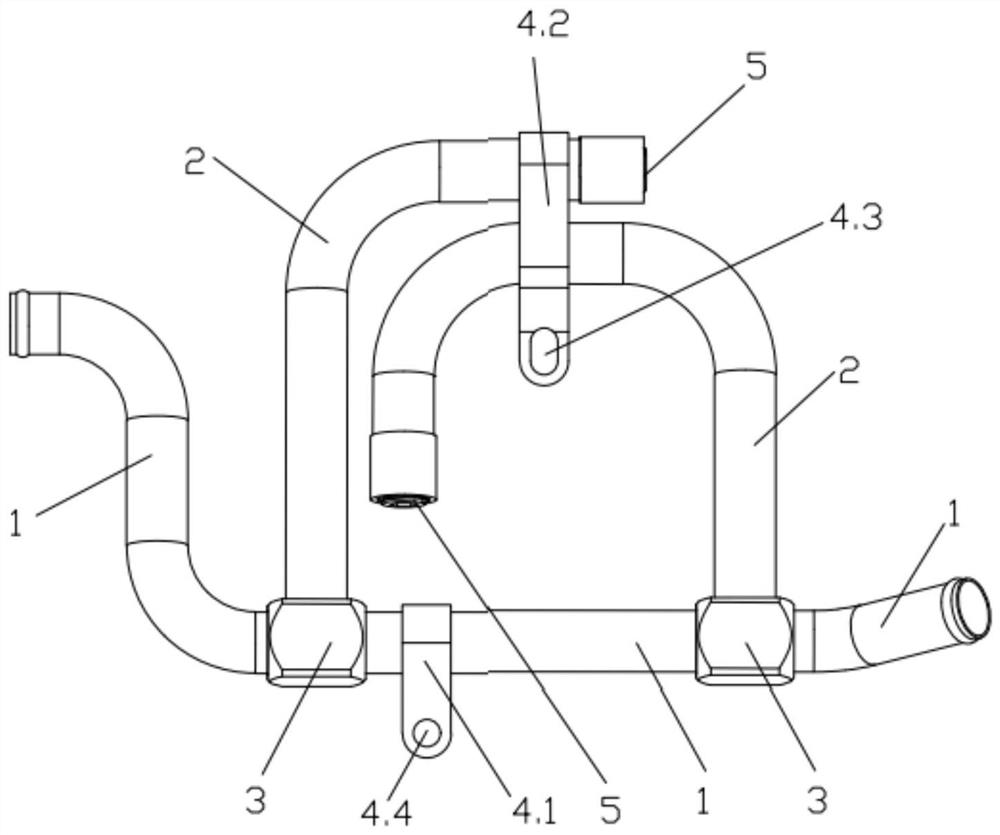 Tubular muffler for automobile