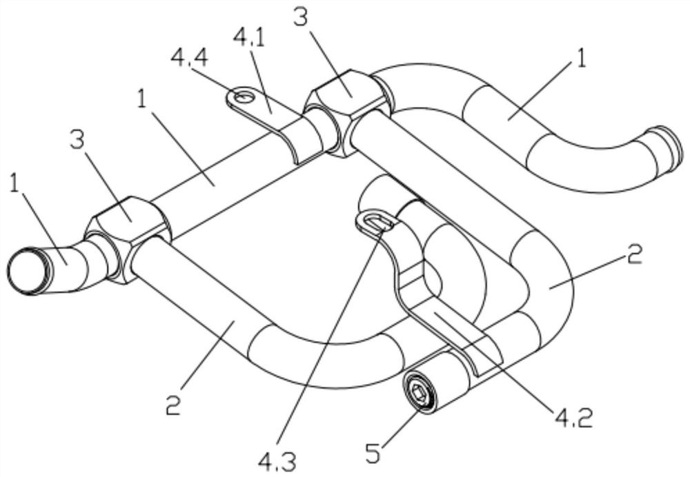 Tubular muffler for automobile