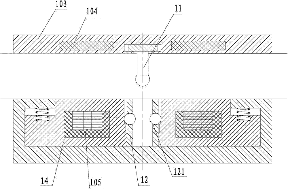 Pulling plug type magnetic lock capable of being locked through automatic spinning