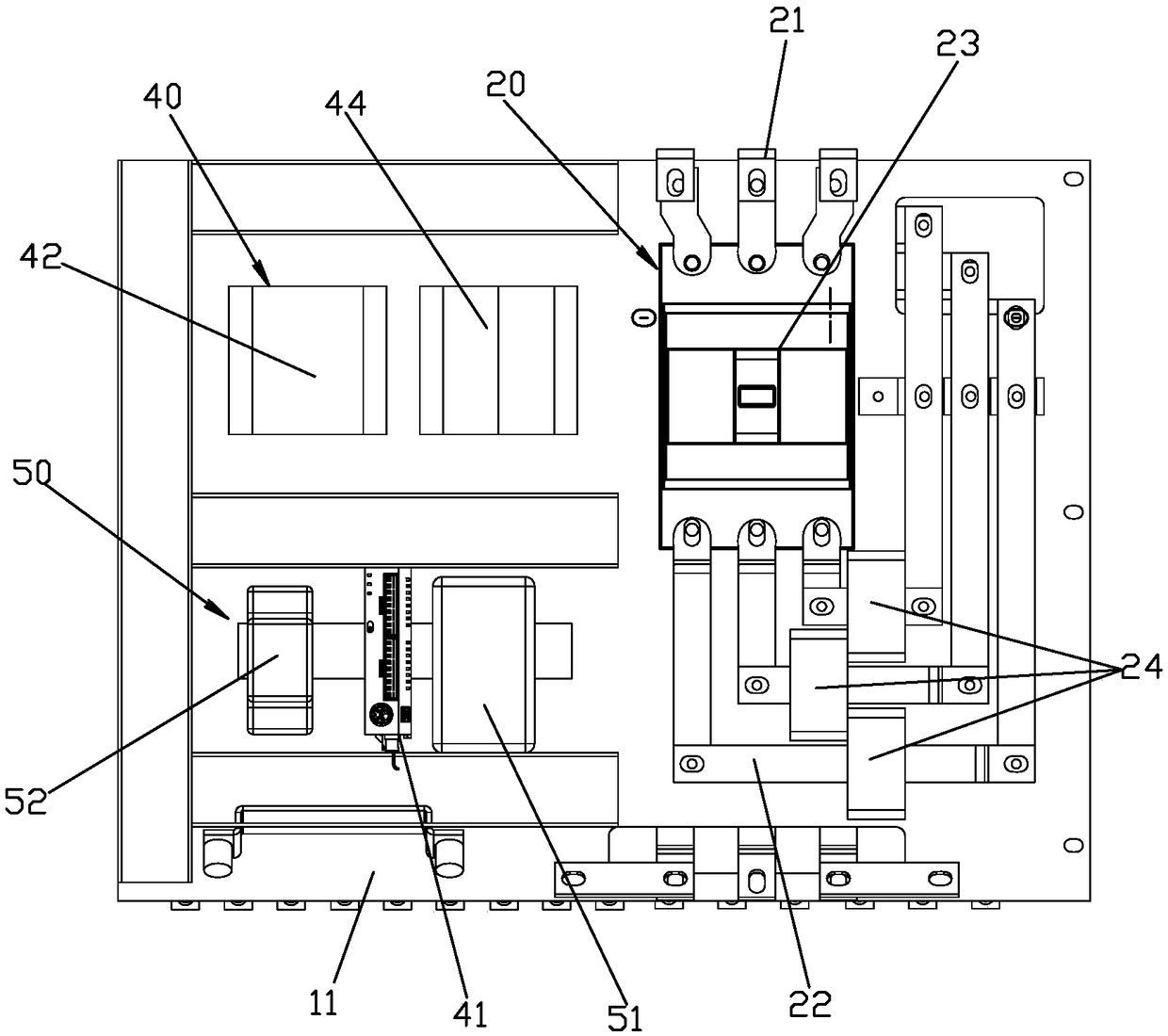 AC load transfer power distribution box