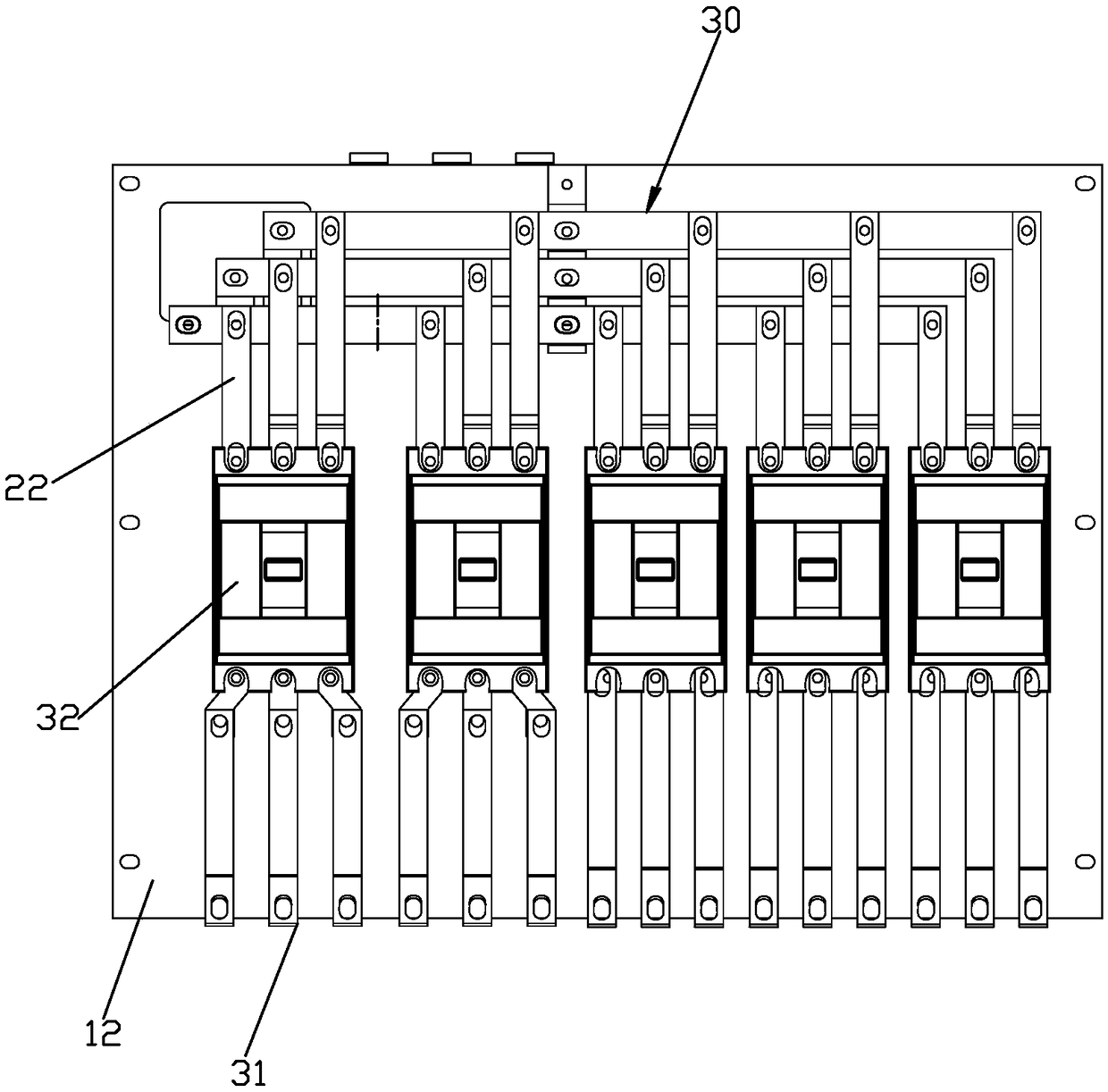 AC load transfer power distribution box