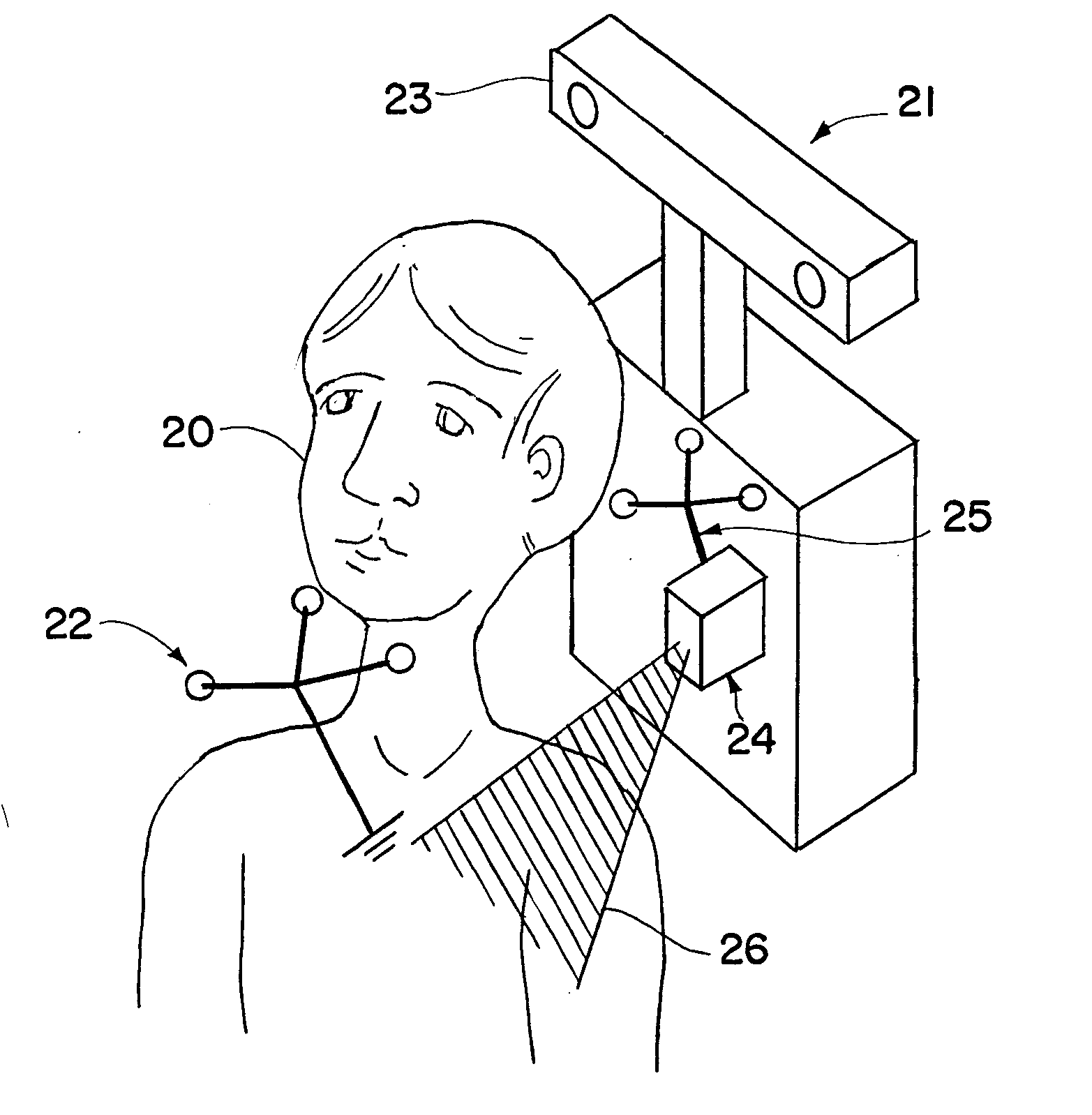 Displaying anatomical patient structures in a region of interest of an image detection apparatus