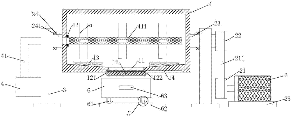 Efficient grain drying device capable of achieving feeding easily