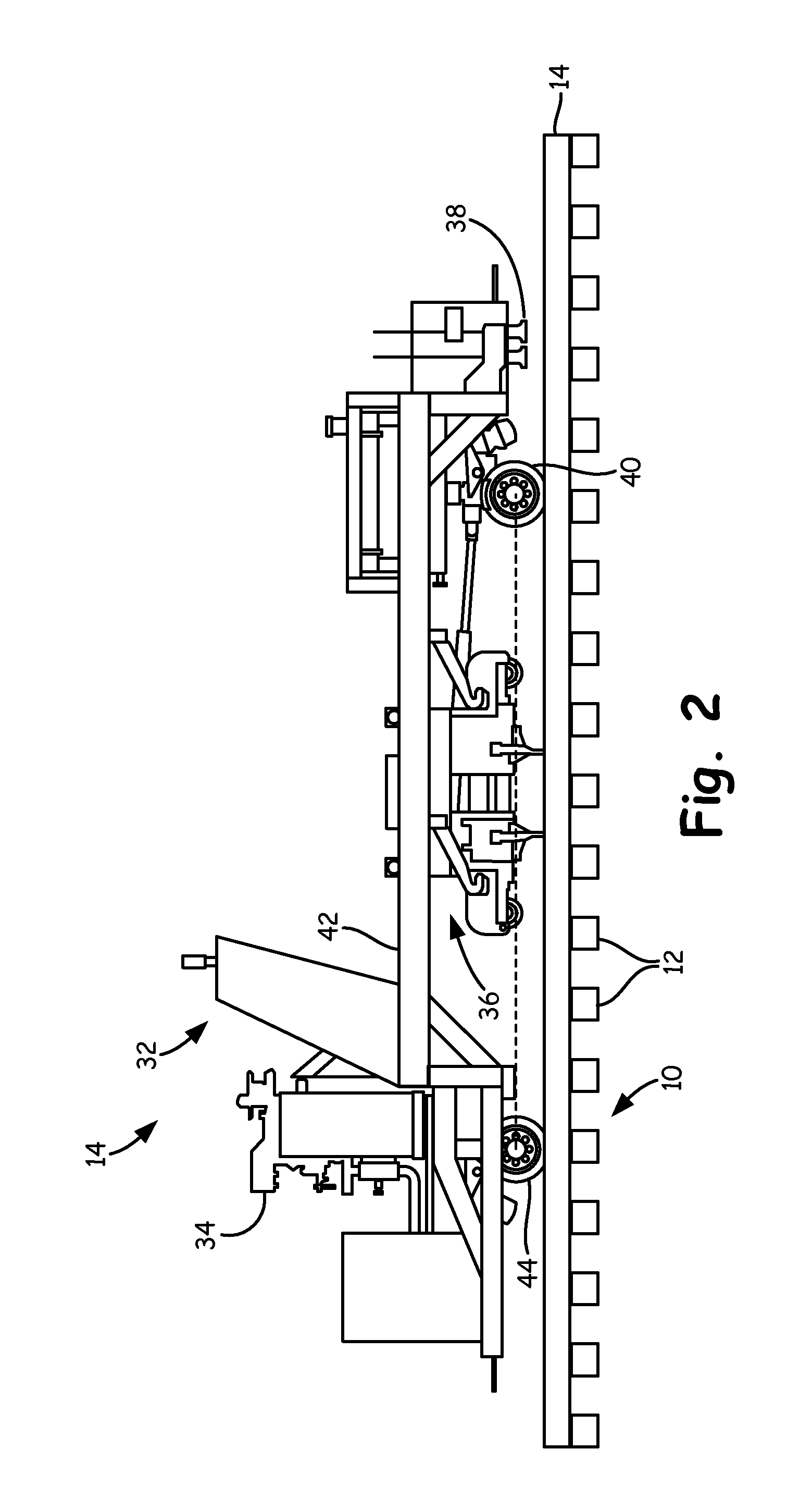 Lead rail vehicle with drone vehicle and method