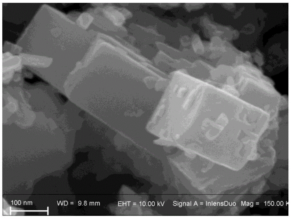 Method for preparing nitrogen oxide sensor element based on tungsten oxide nanometer blocks