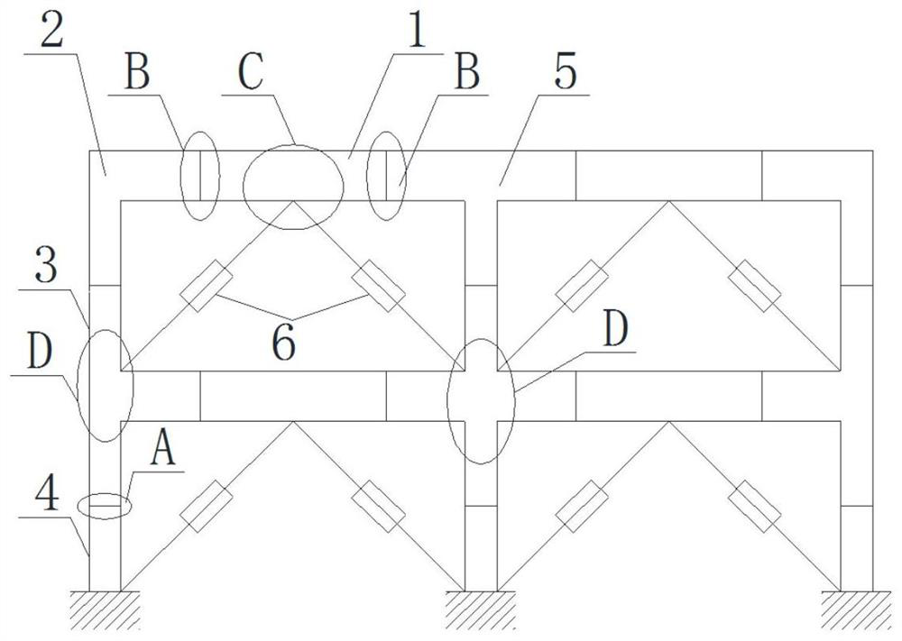 A prefabricated frame structure self-resetting energy consumption system and its construction method