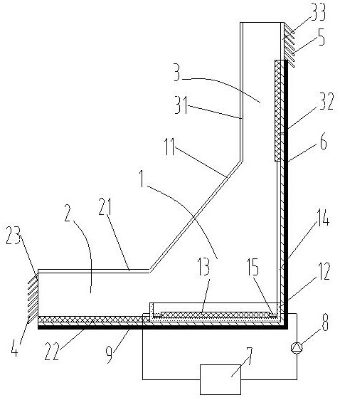 A solar dehumidification solution regeneration device